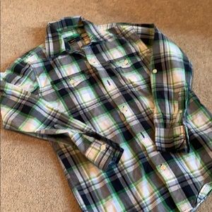 Boys plaid GAP button down size L